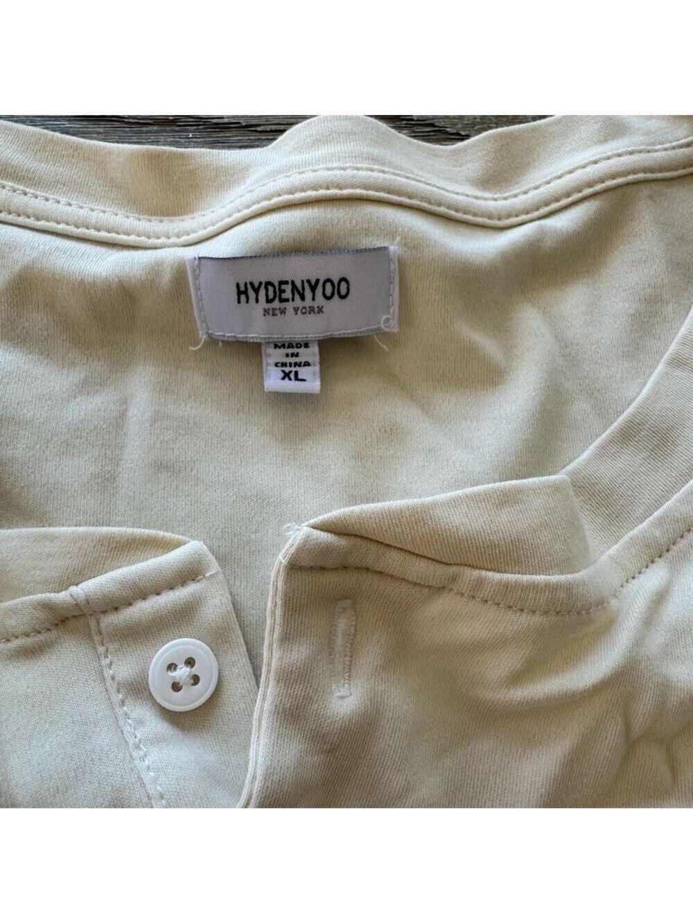 Hydenyoo shirt. Cream / off white color. Size xl